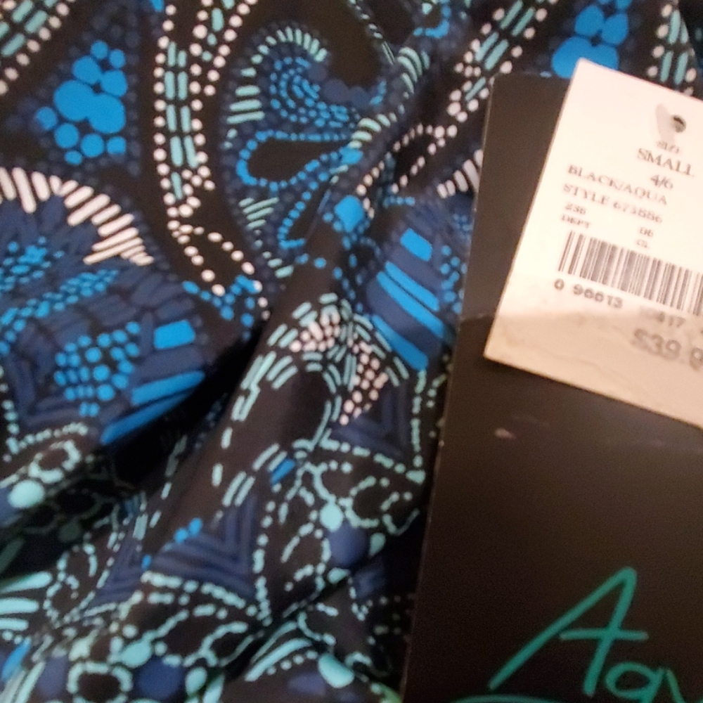 Aqua green Side cinch halter swimsuit - Picture 2 of 3